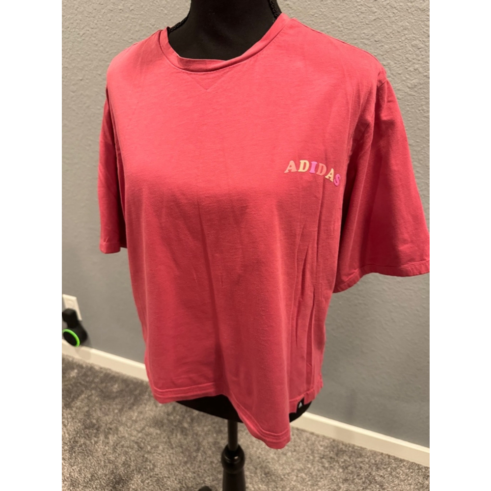 Adidas Women's Pink Short-Sleeve Top, Size XL - Picture 2 of 7